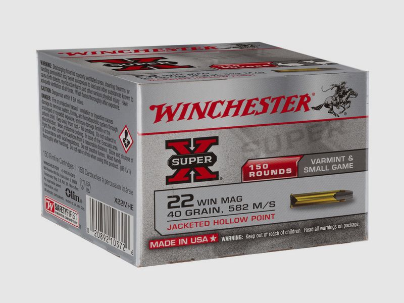 Winchester .22WinMag SuperX TM 2,6g - 40gr. 150er Pck.