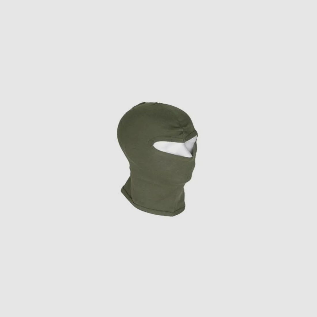 Sturmmaske / Balaclava - 1 Loch - dünn - Baumwolle - Oliv