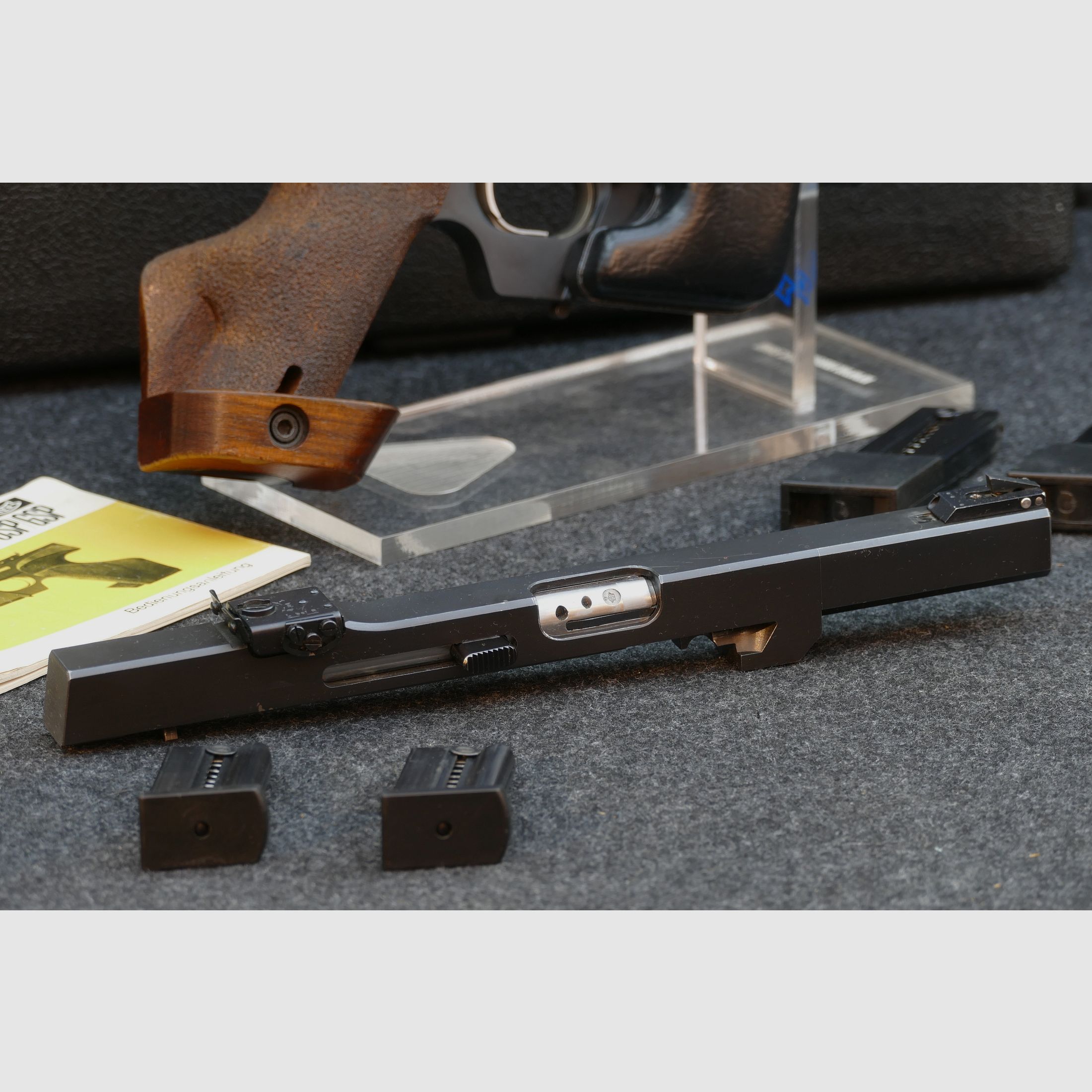 Walther GSP – ( .32 S&W Long / verwisselbaar kaliber .22 LR ), Compleetset, Koffer, Wisselsysteem - Service uitgevoerd