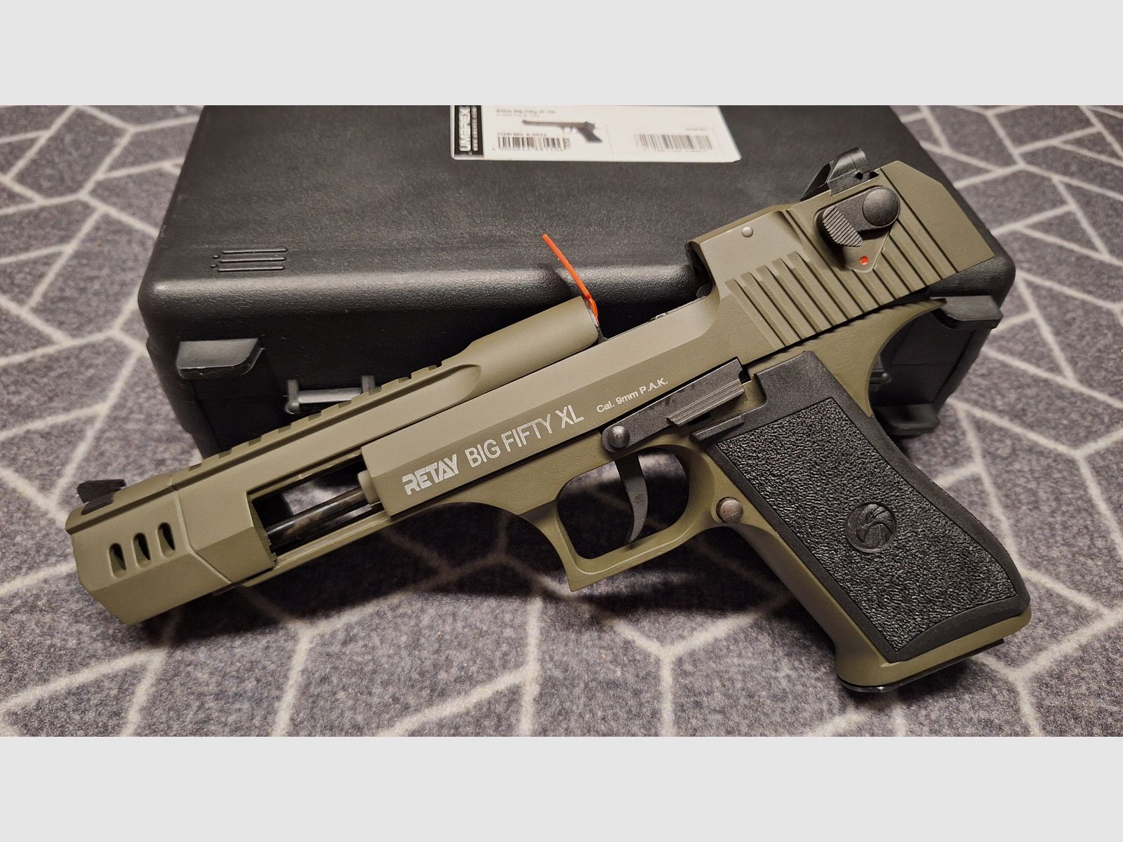 Retay Big Fifty XL Oliv Schreckschusspistole 9mm P.A.K. NEU!