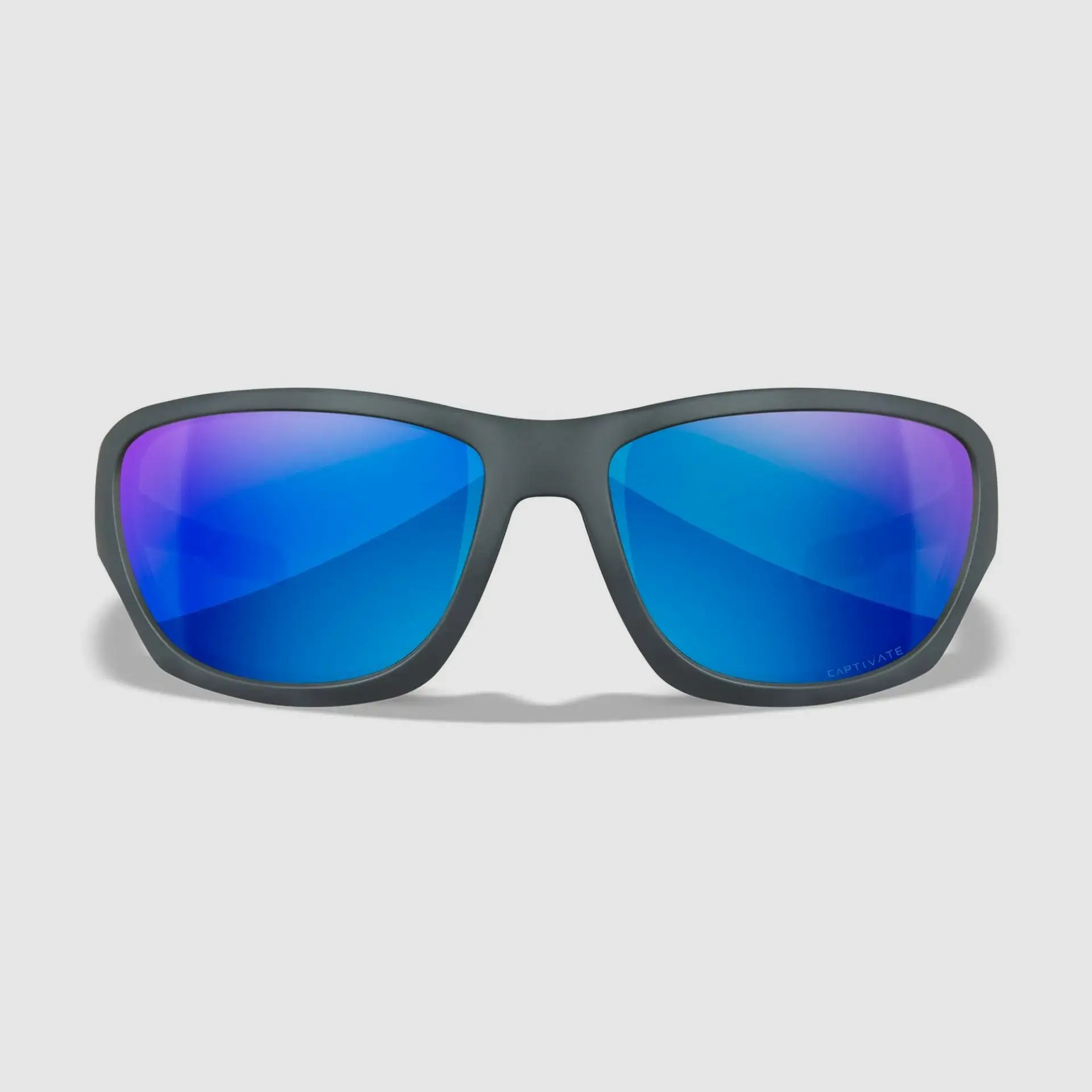 WX CLIMB Lenses: CAPTIVATE™ Polarisé miroir bleu, Monture : gris mat, image 2 sur 5