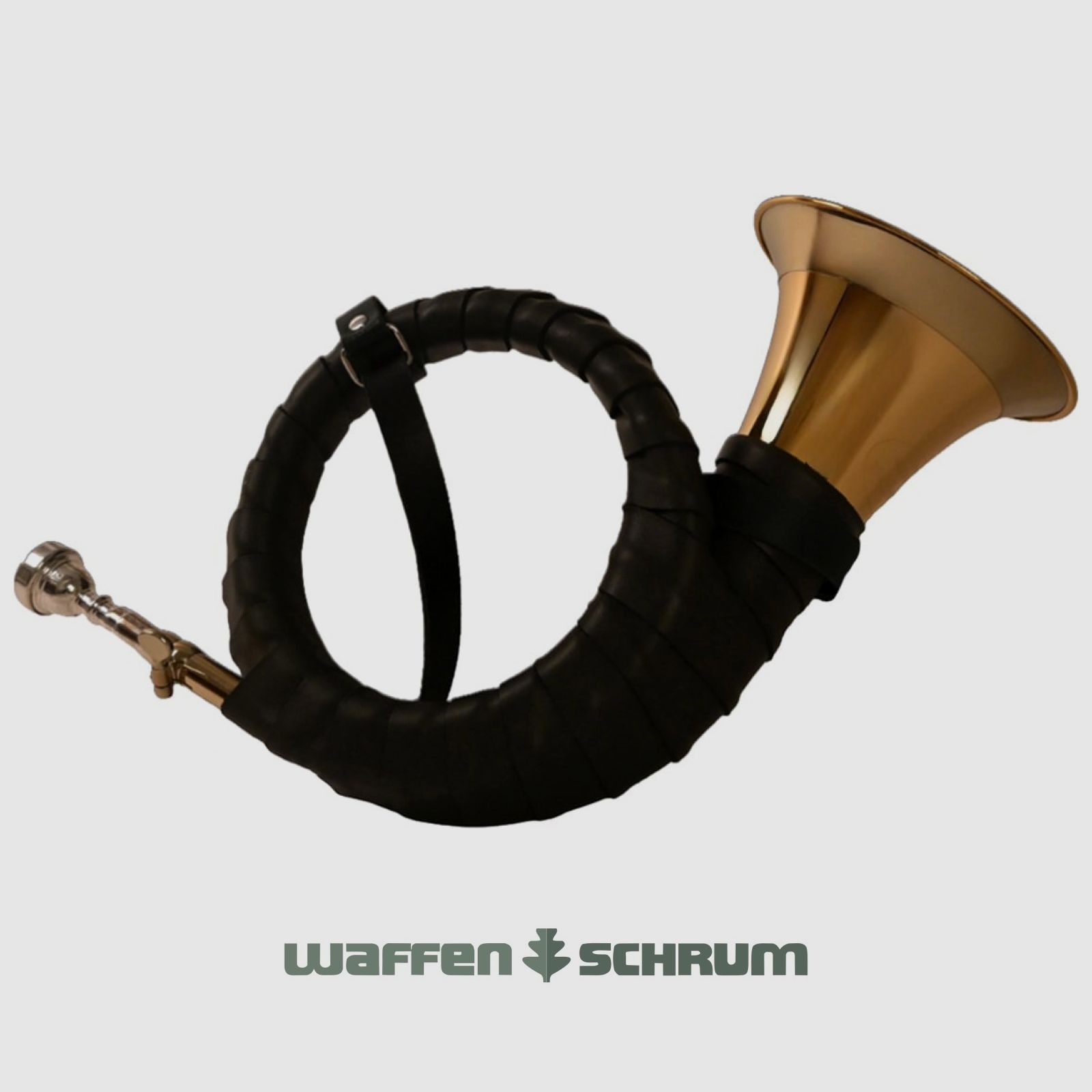 Kühnl&Hoyer Fürst-Plesshorn B Mod. 1344 Echtlederwicklung, Goldlack Goldmessing, Neusilberkranz, weite Mensur, Neusilberstimmzug und Trompetenmundstück, Ledertrageriemen