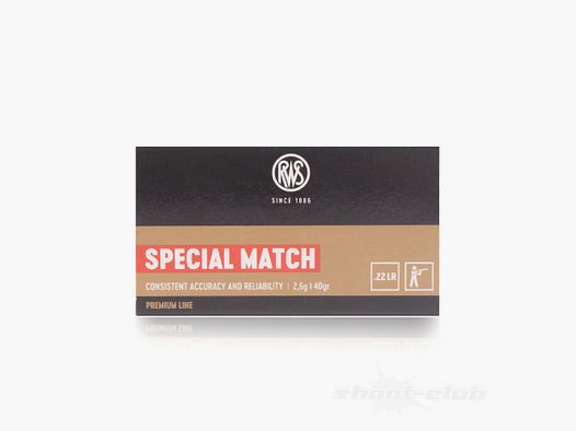 RWS Special Match 40 grs 50 pcs .22lr