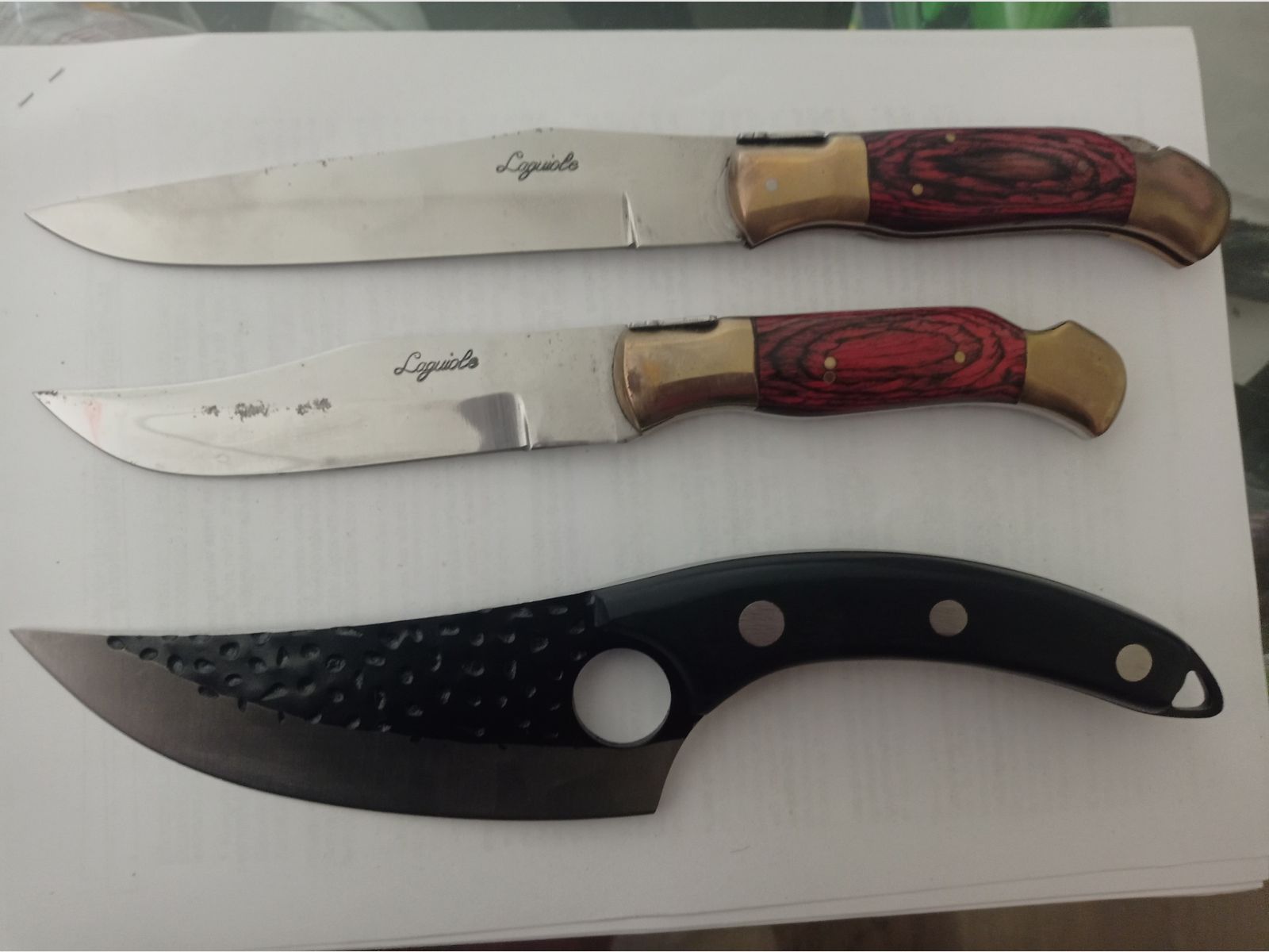 5 différents couteaux de pêcheurs, collectionneurs ou de poche