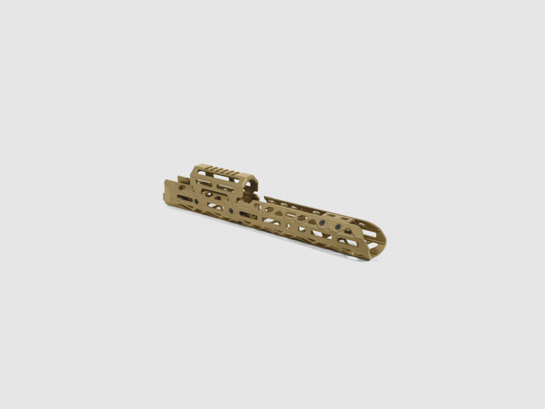 KPYK Langer AK M-LOK Handschutz mit kurzem Gasrohrcover CRC 1U004A Coyote Tan