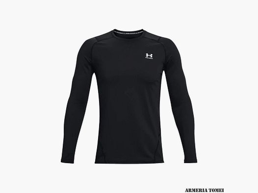 UNDER ARMOUR – MEN – COLDGEAR® ARMOUR FITTED CREW Black / White – 001