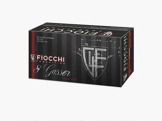 Fiocchi 8mm Gasser FMJ 126gr. 8,17g. 50Stk.