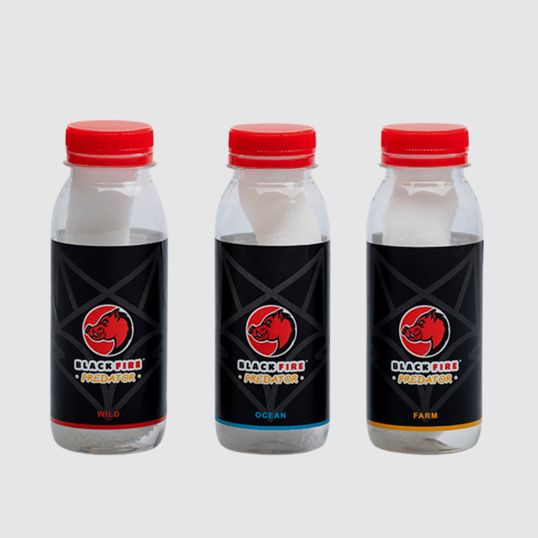Pack de 3 bouteilles d'arôme Black Fire Predator, image 1 sur 4