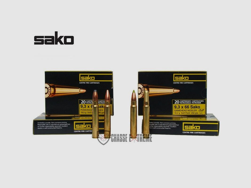 20 Patronen SAKO 9,3x66 Arrowhead 250Gr, Bild 2 von 2