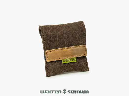 Custodia per batteria Waldkauz Saftladen L feltro di lana, marrone