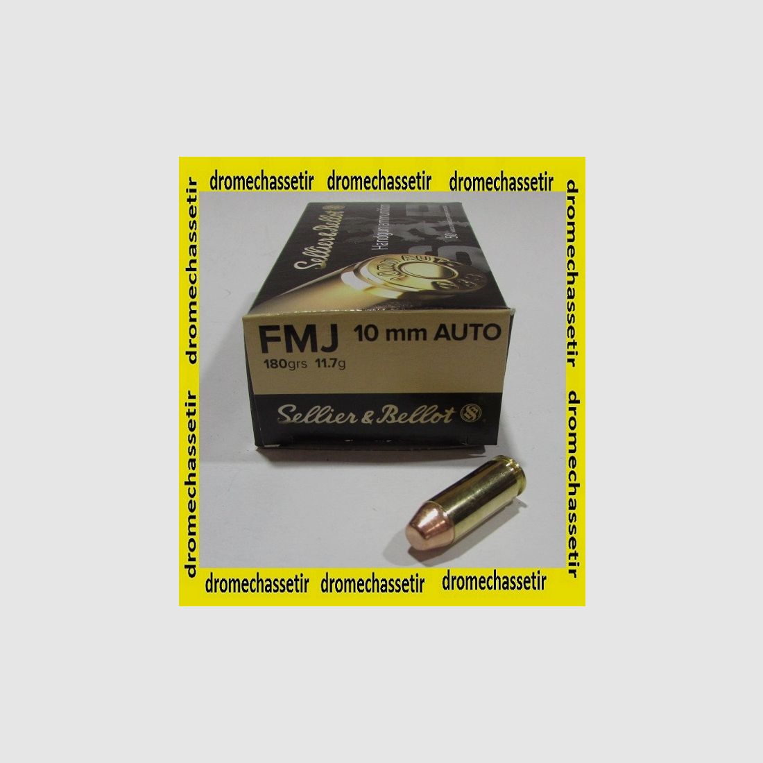 Scatola da 50 cartucce Sellier & Bellot, cal 10mm auto, FMJ 180 grani