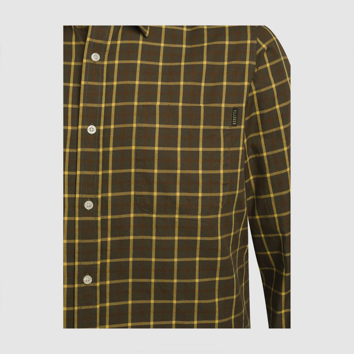 SHIRT – BERETTA – BRYGGEN SHIRT Brown And Yellow Check, image 3 of 4