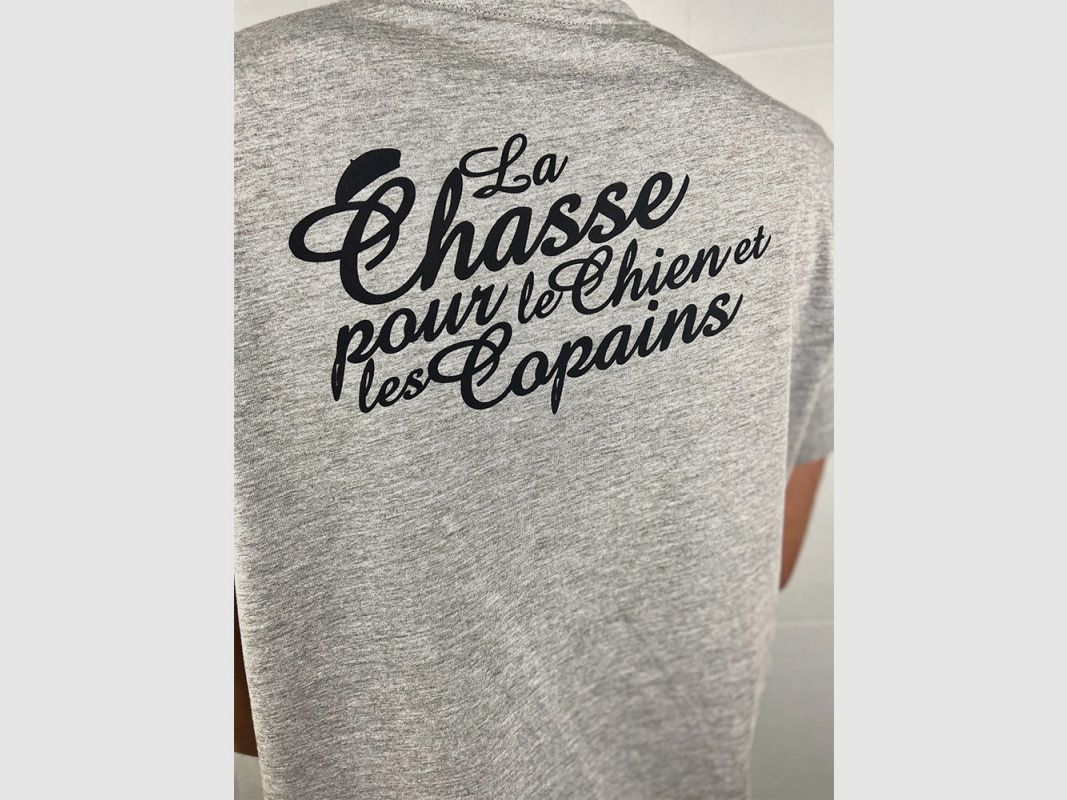 T-SHIRT CHASSE TRICOLORE LES VALEURS TRICOLORE - GRIS, image 3 sur 4
