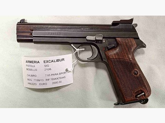 SIG Hammerli Pistol Model 210-6 Caliber 7.65 Para Sport