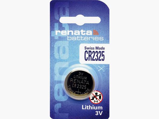 1 x RENATA 3V Lithium Knopfzelle CR2325 (1 x 1er Blister) | SWISS MADE | Armbanduhren, Höhenmesser