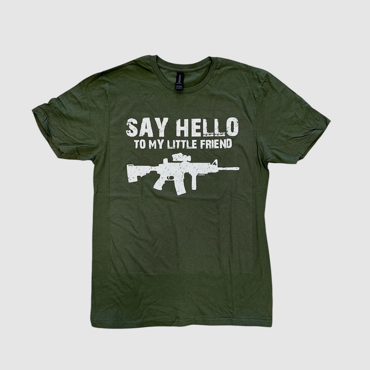 T-SHIRT – SAG HALLO ZU MEINEM KLEINEN FREUND | OD Grün