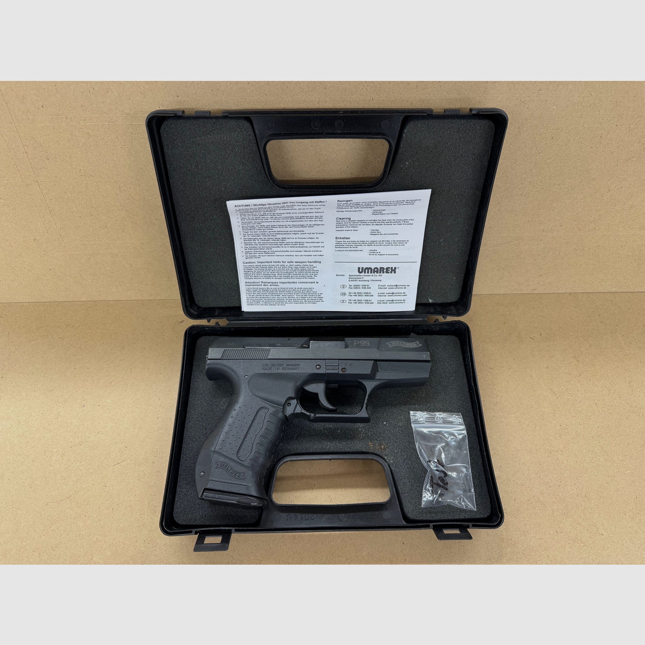 Walther P99 Schreckschuss 9mm P.A.K. – Frühserie PTB-762 mit originalem Entspanndrücker