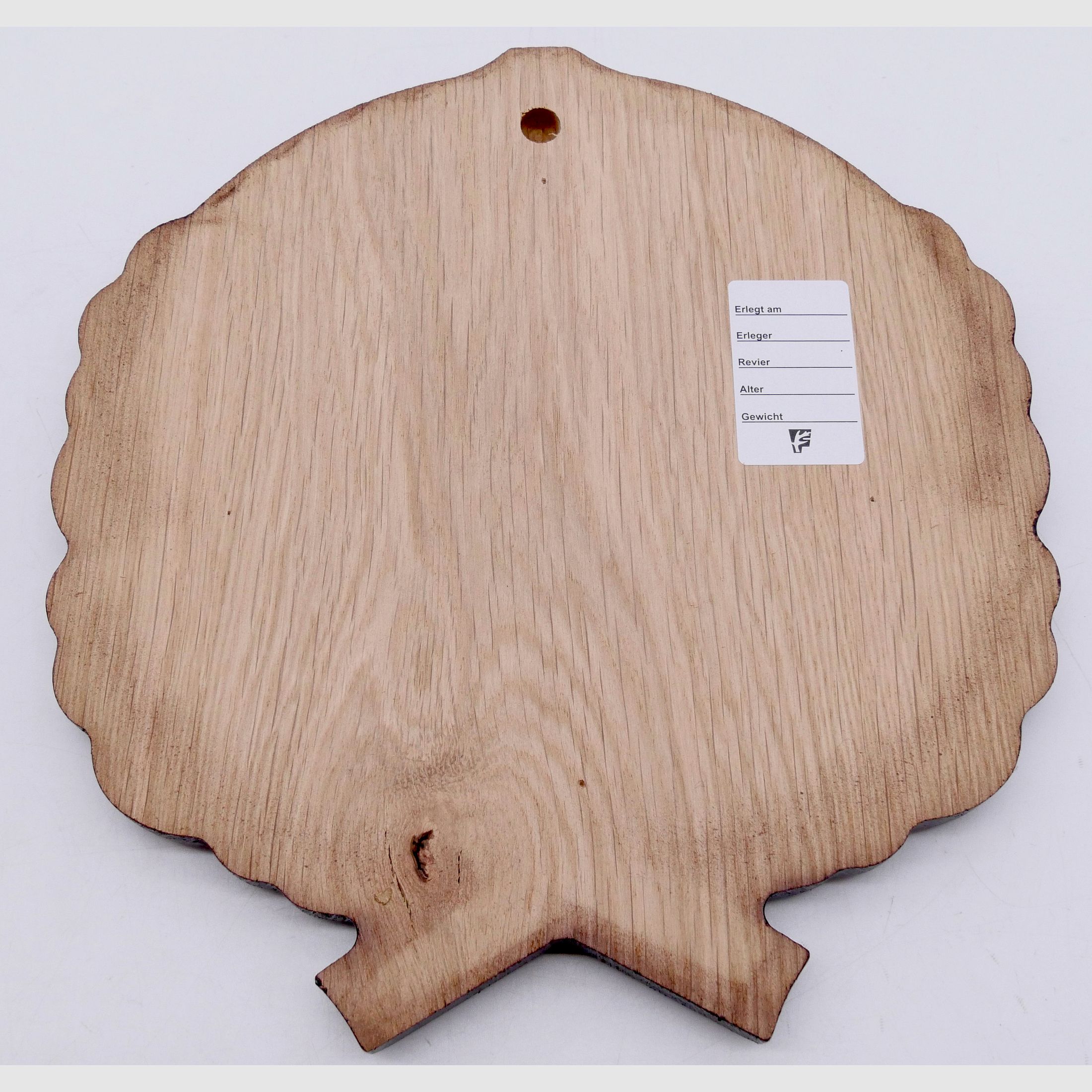 Carved oak wood signs for boar weapons dark 17 cm