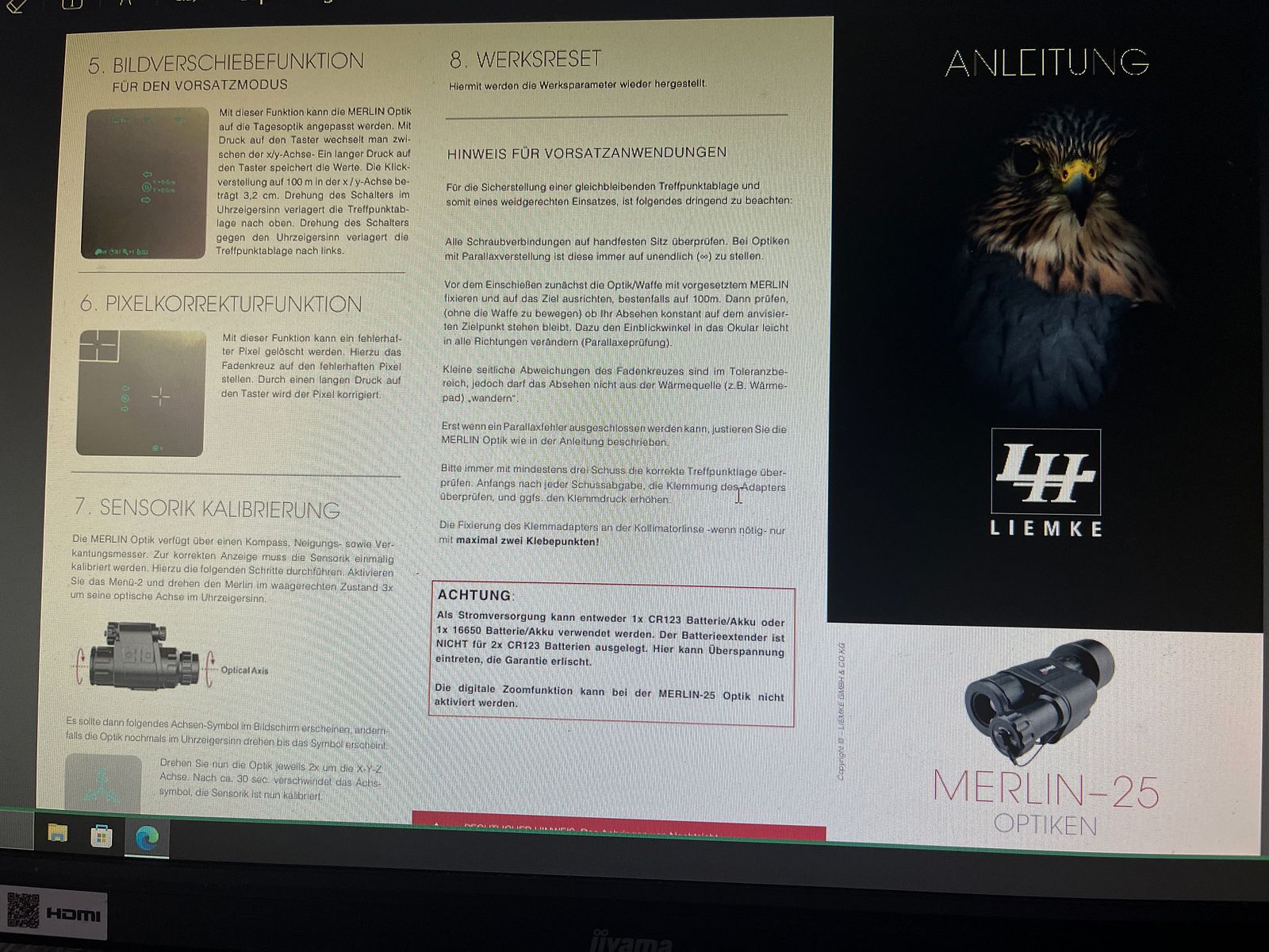 Wärmebildkamera Vorsatzgerät von Liemke Merlin 25 wie neu