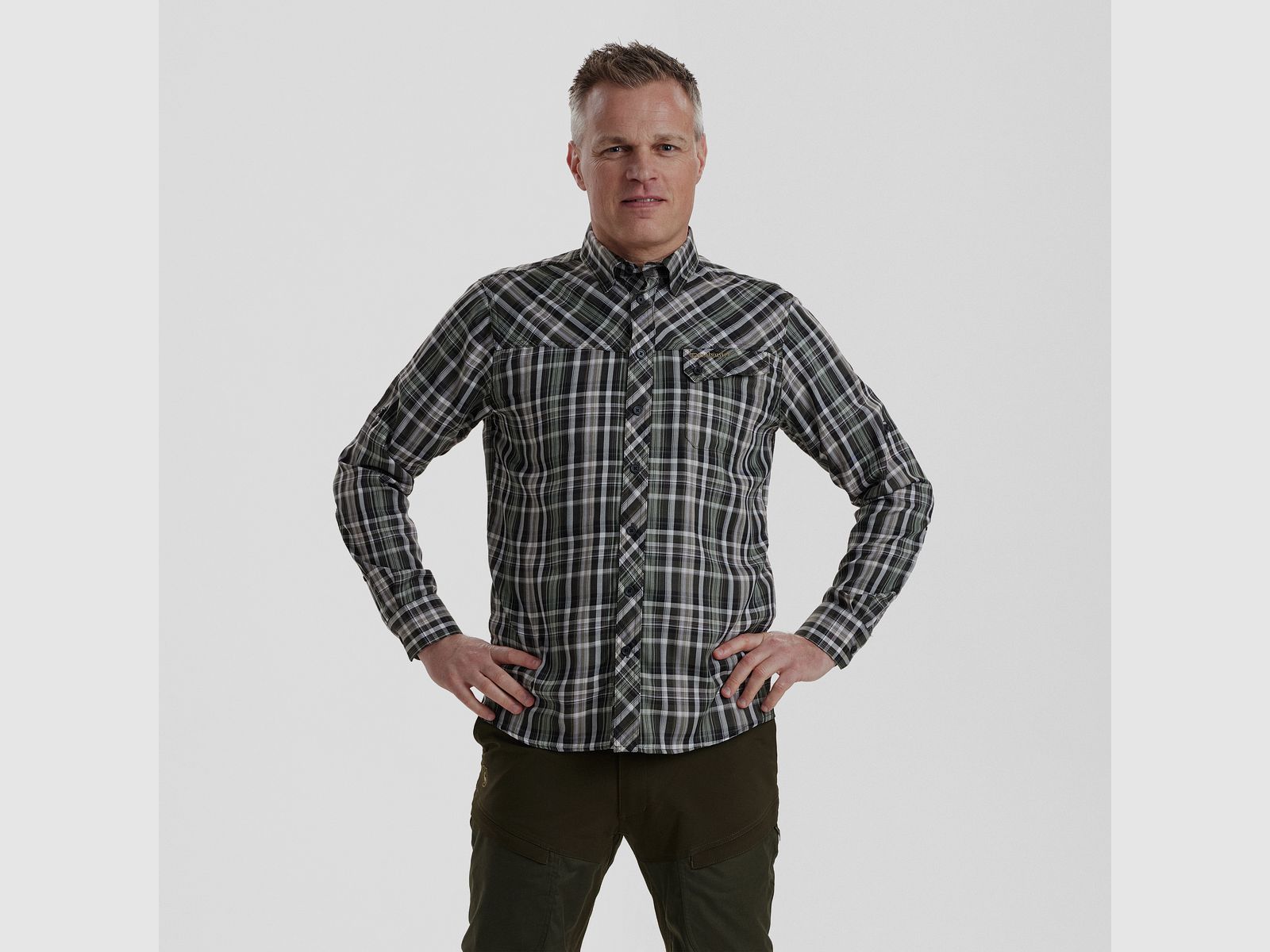 Mateo Shirt - Green Check - Men's Size: 45/46