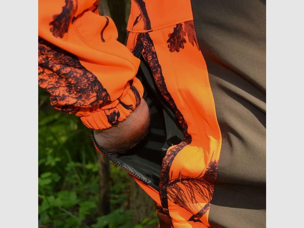 Jagdjacke Somlys Newtek JKT V2 Softshell orange Camouflage, Bild 7 von 14