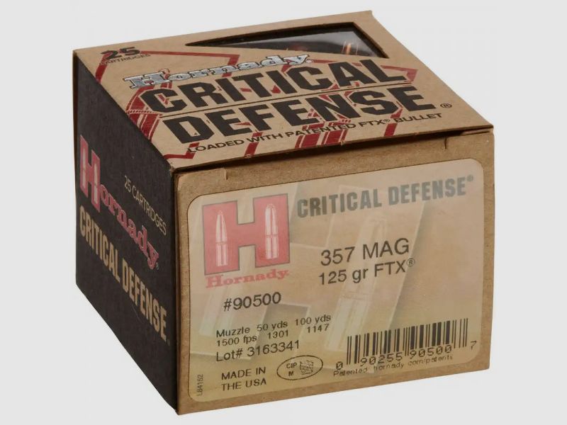 HORNADY CRITICAL DEFENSE - .357MAG - 125 GRS. - FTX - 20 PATRONEN