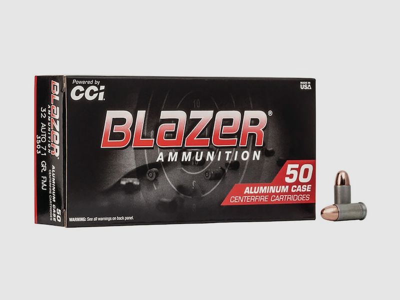 CCI Blazer Aluminium .32 ACP 71GR TMJ 50 cartouches