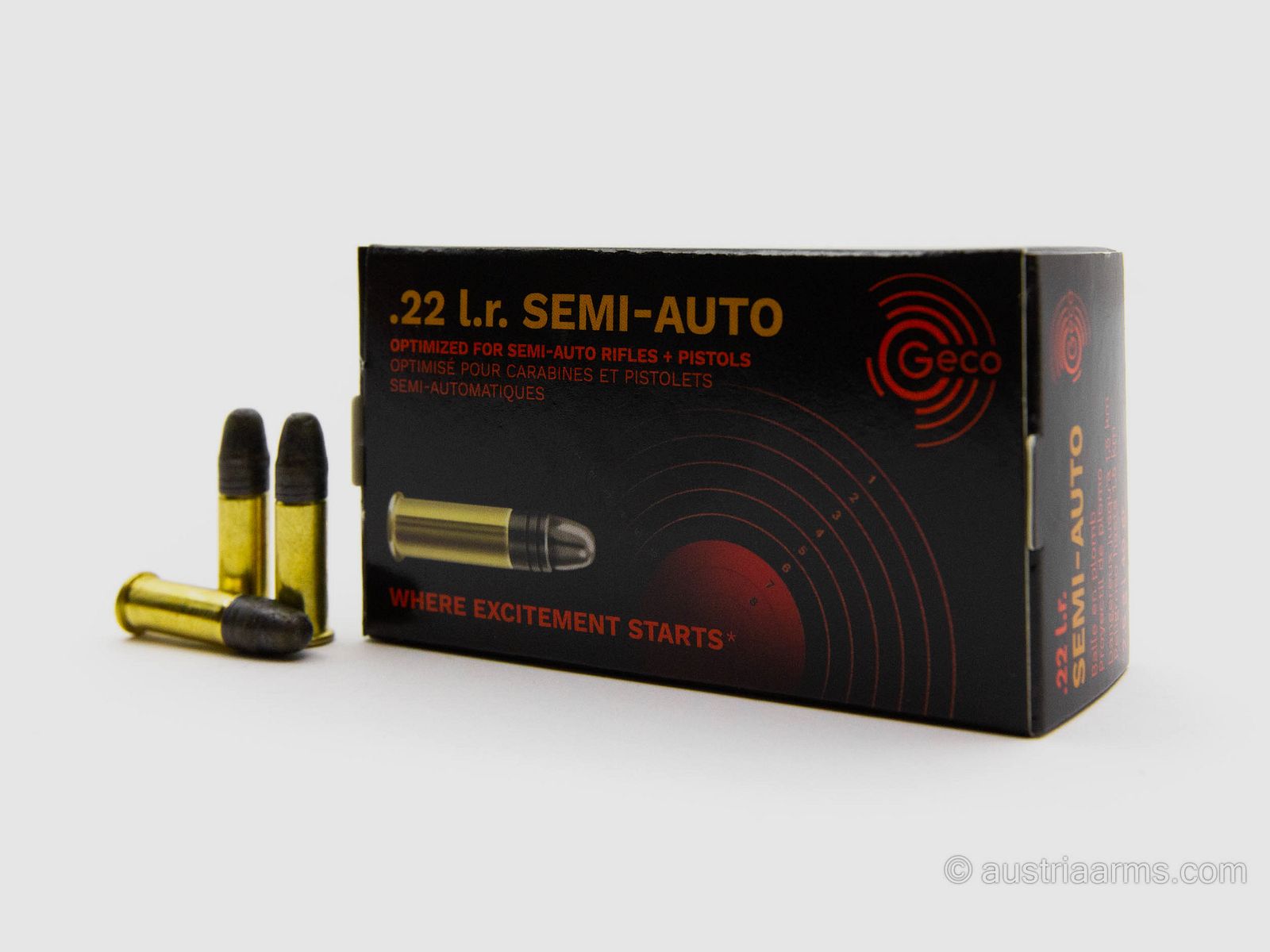 GECO 40gr Semi-Auto LRN, .22 Lr – 50/500 colpi