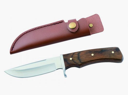 Jachtmes Januel houten handvat - 12 cm