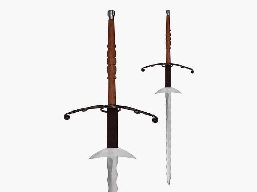 Two-handed sword Flamberge