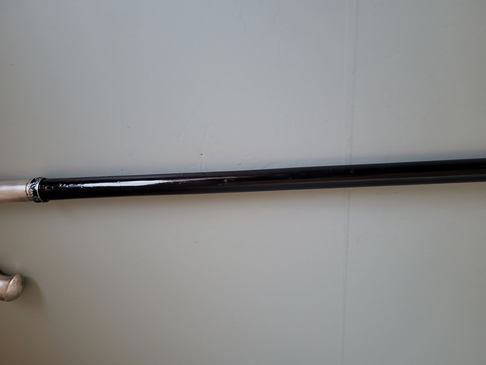 Old walking stick - 800 silver - ebony - A. Stürm Vienna - 1920s - Austria