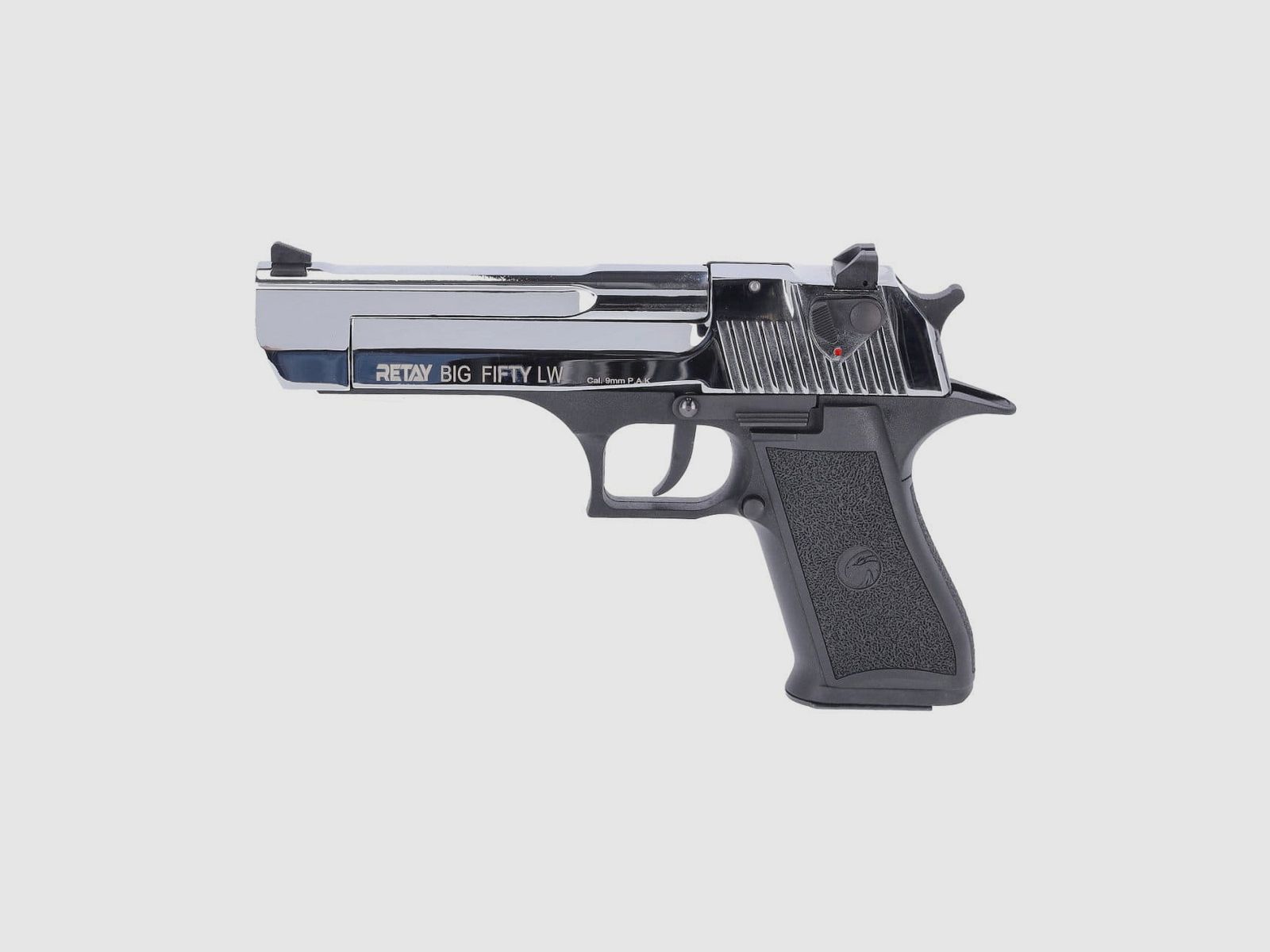 Retay Big Fifty LW Pistola a Salve 9 mm P.A.K Chrome-Finish
