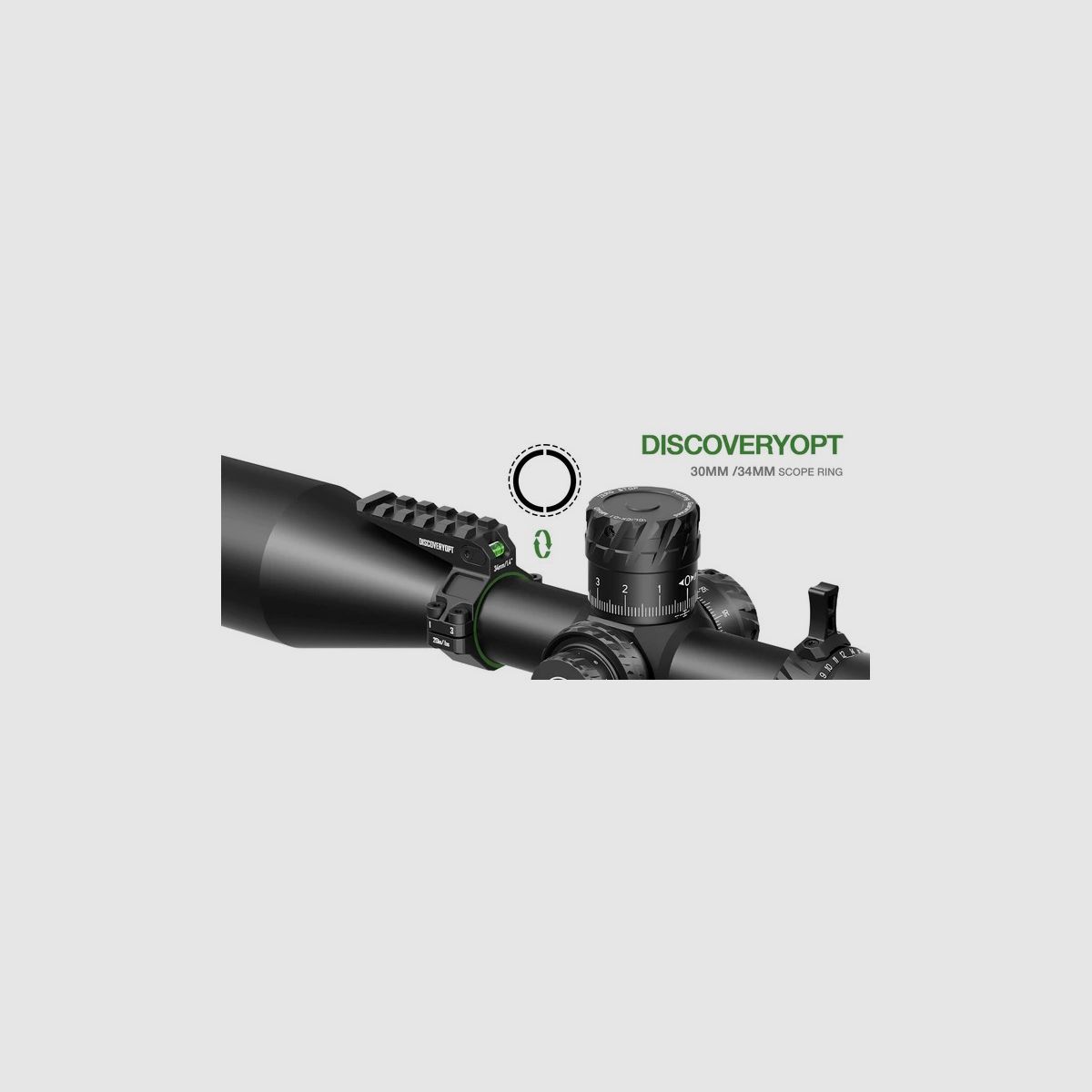 Discovery Pierścień pojedynczy z poziomicą i szyną Picatinny na górze 30/34mm, zdjęcie 8 z 10