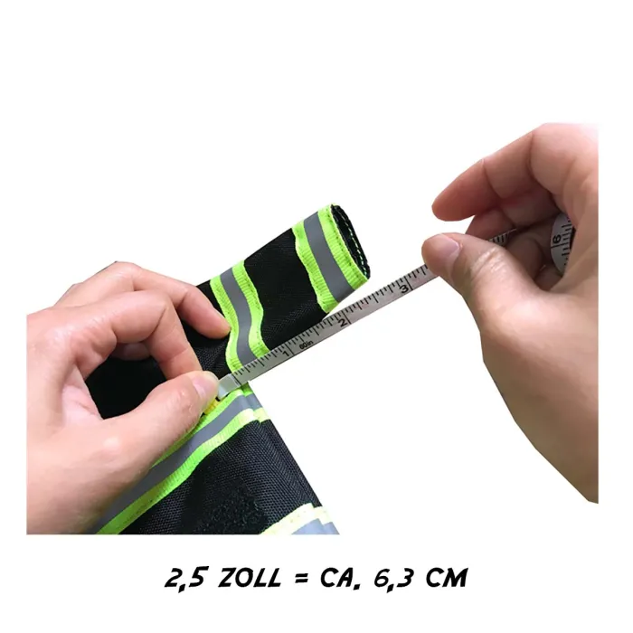 Chaqueta de mini bombero con tiras reflectantes para botella de cerveza / botella de vino / botella térmica, imagen 7 de 7