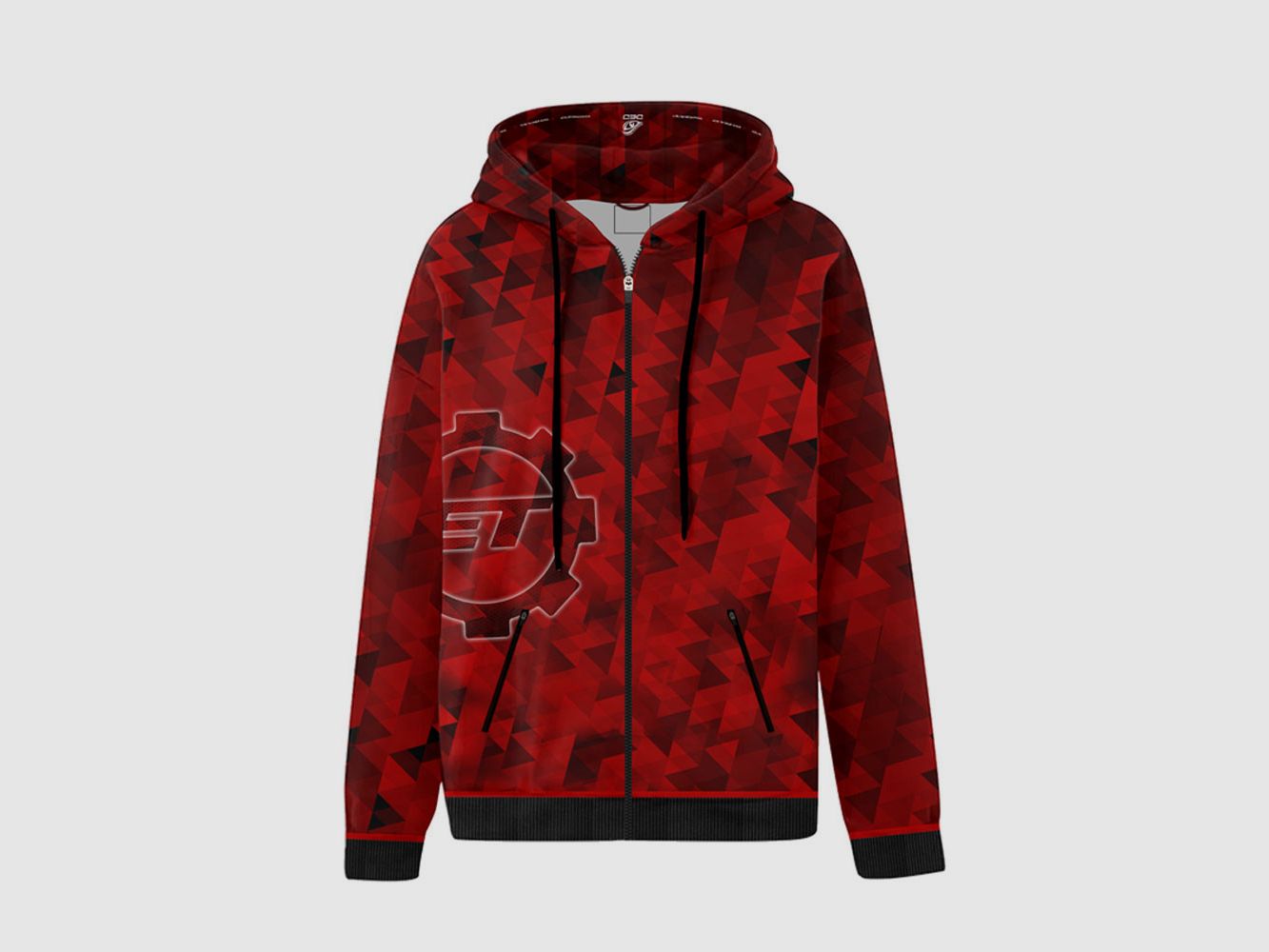 DED Eemann Tech Competitie Hoodie – Rood, Maat: 10XL, Gepersonaliseerde Naam: Geen naam, Kledingtype: Regular (Heren), afbeelding 1 van 2