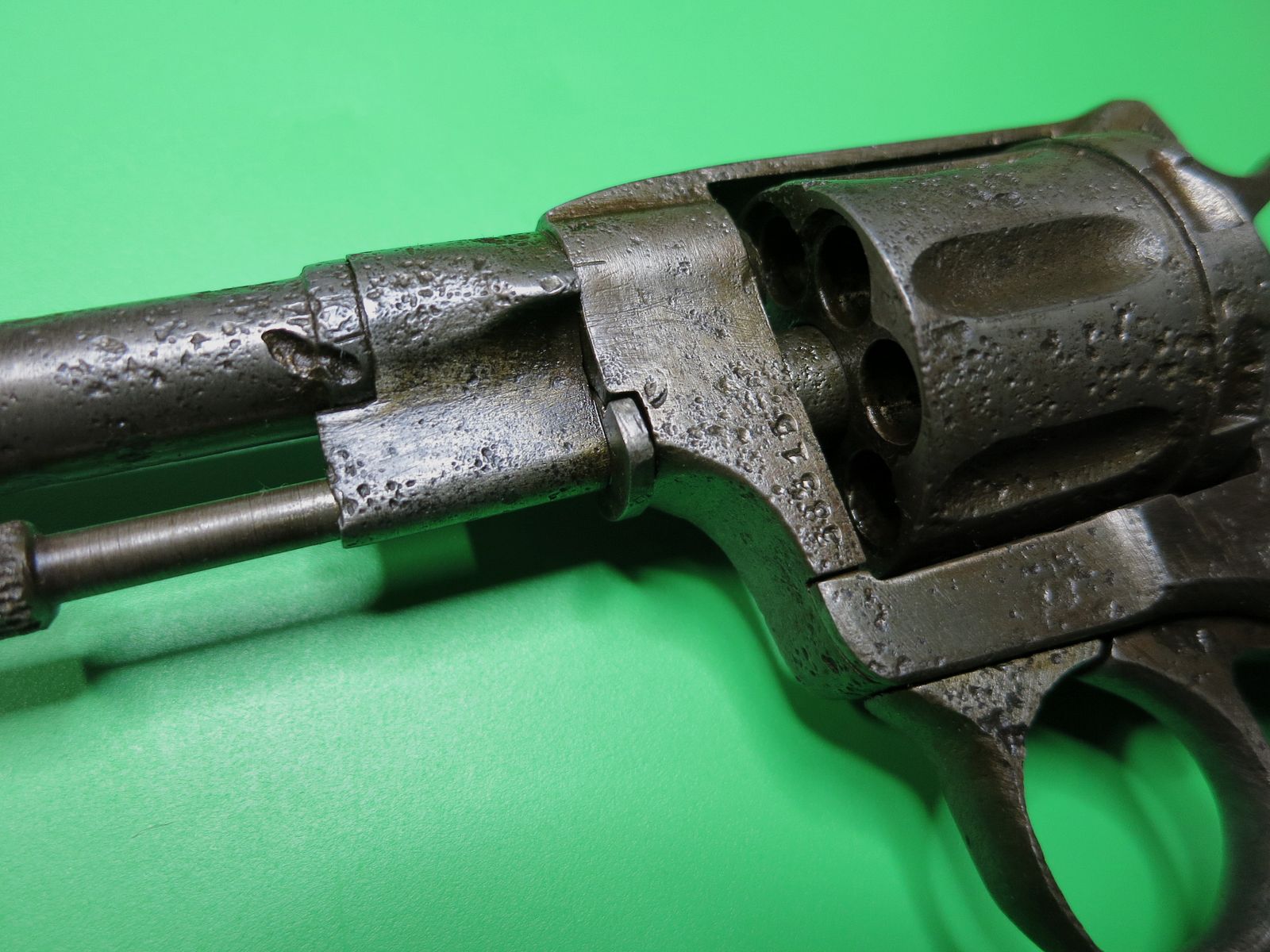 Revolver, Nagant M1895-Revolver, témoin absolu du temps, trouvé dans l'eau, 7,62 x 38 mm R #81
