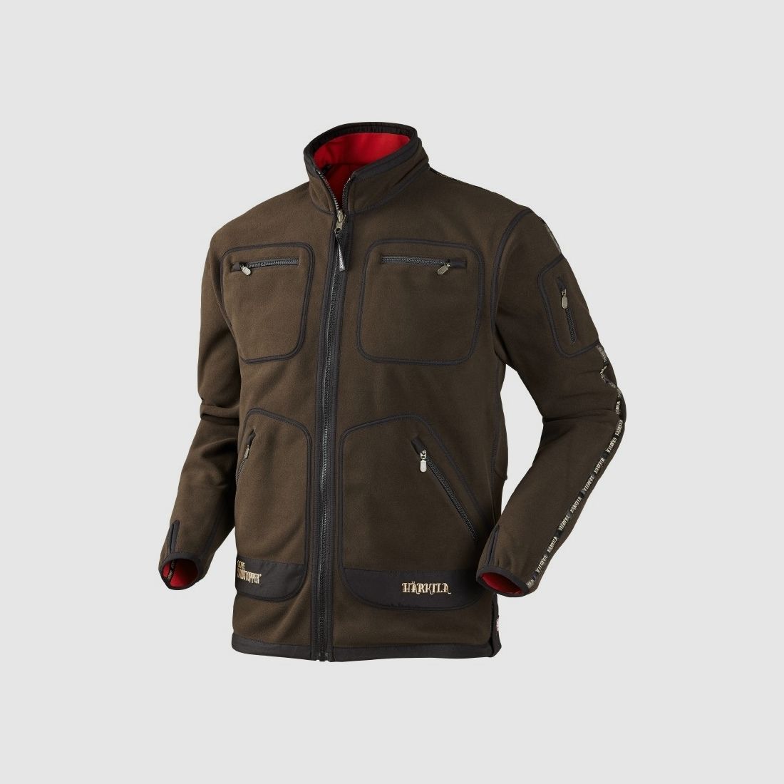 Härkila Kamko veste polaire – marron/rouge, image 2 sur 12