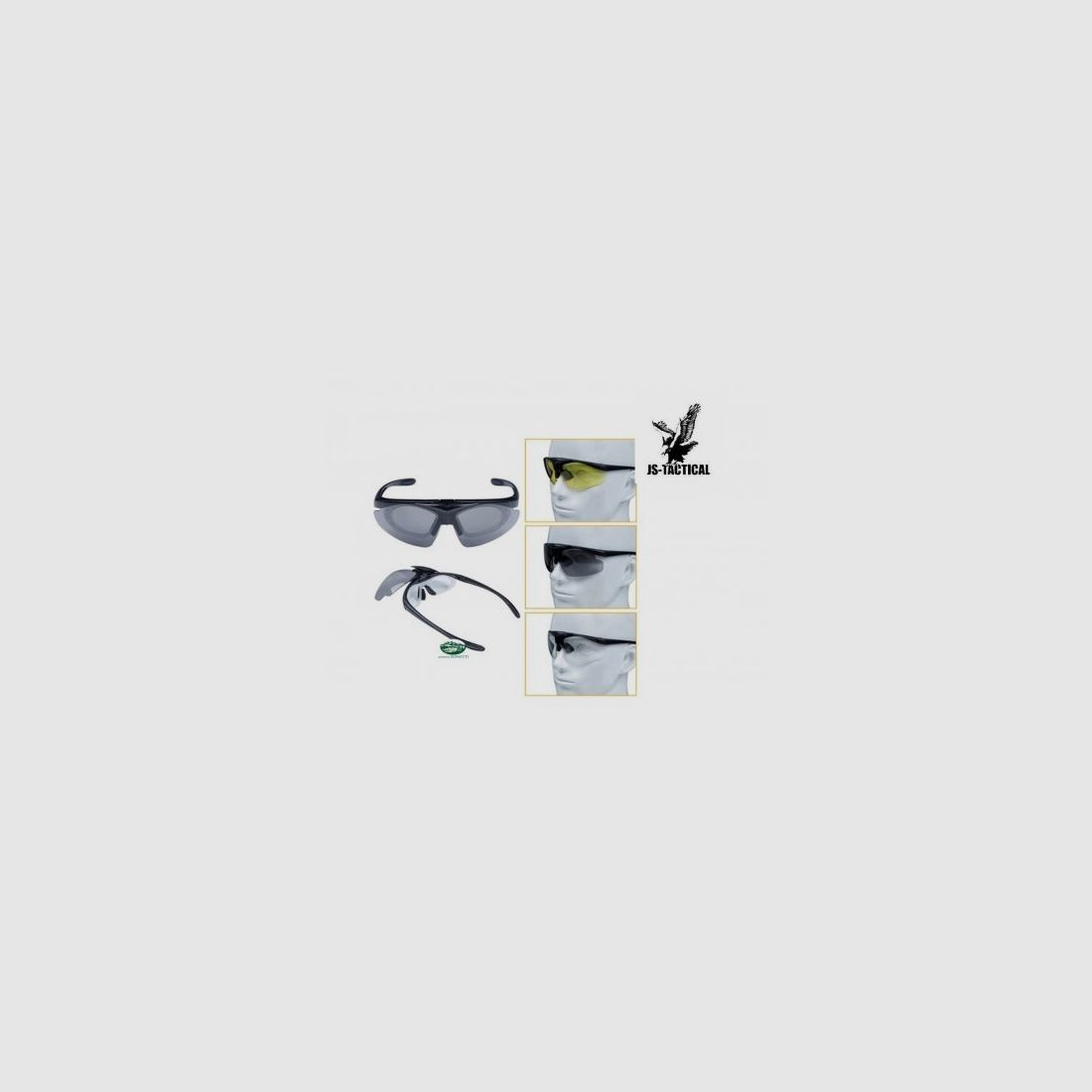 JS TACTICAL Shooting Glasses with Interchangeable Lenses