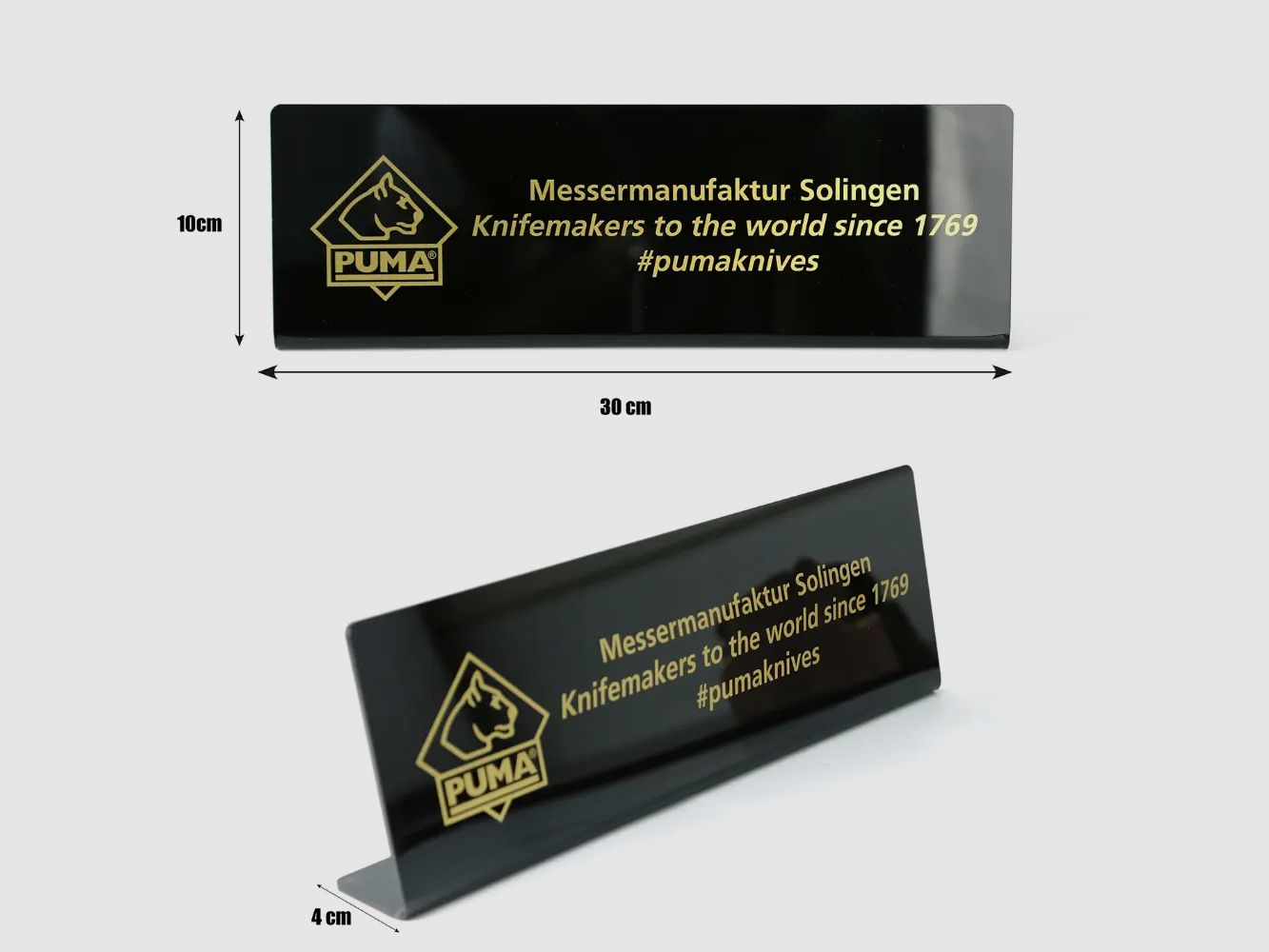Présentoir / Support noir "Knifemakers to the world"