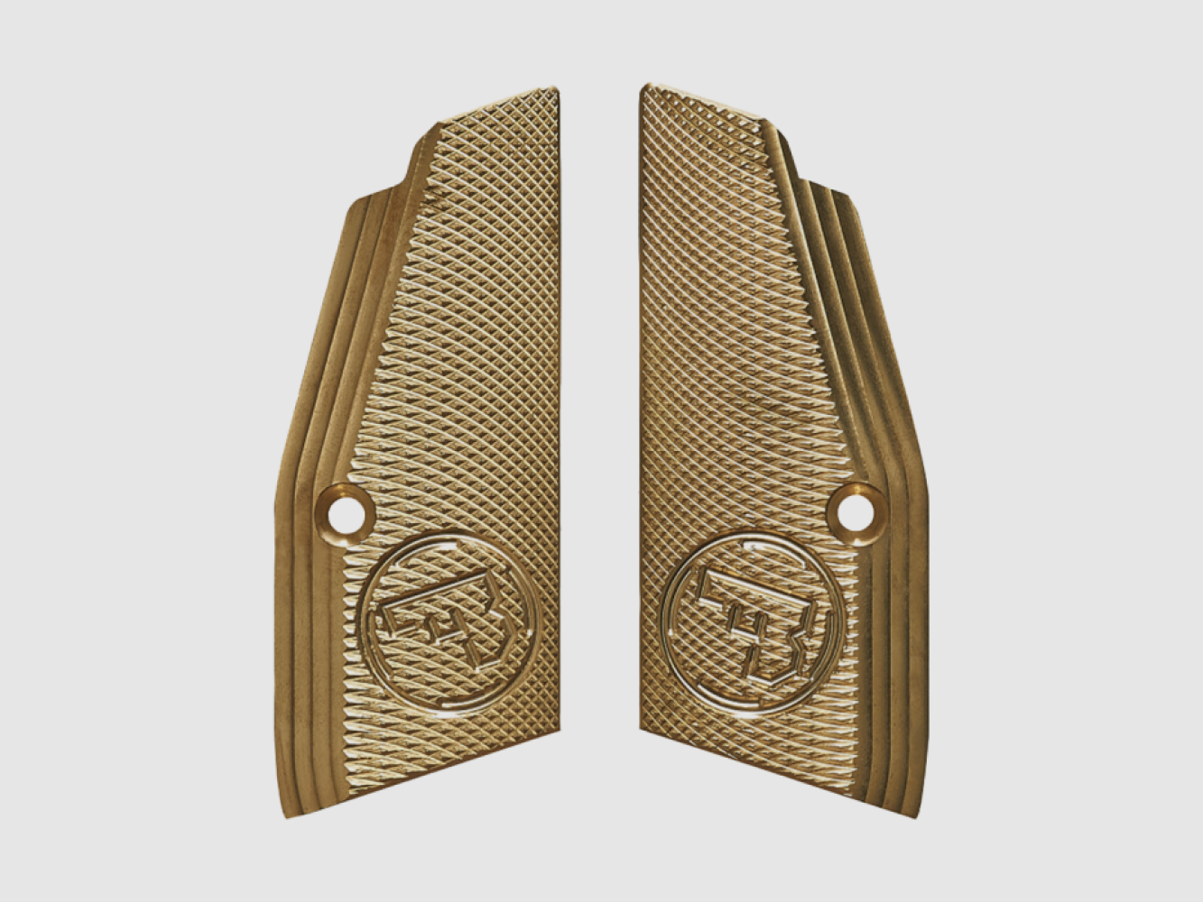 Plaques de poignée CZ TS & SP-01 laiton long 1 paire épaisse pour SP-01