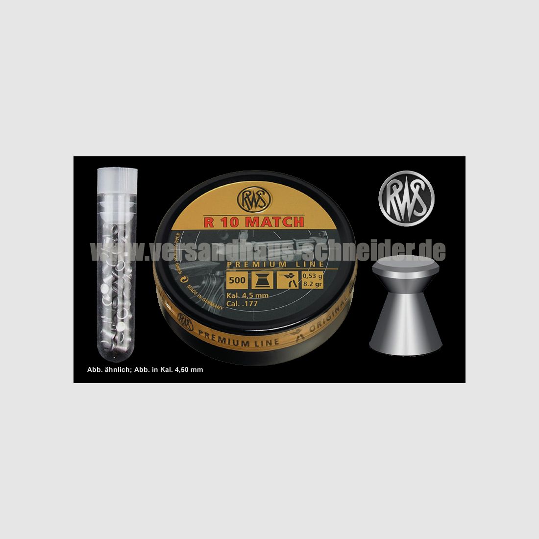 Testpack 40 StĂĽck RWS R 10 Match LG 4,50 mm