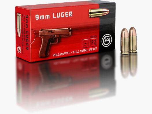 Geco 9mm Luger FMJ 124grs - 289,-€ per 1000 Schuß!