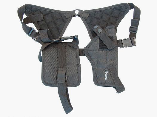 Kabura uniwersalna z cordury na pistolet plus szelki