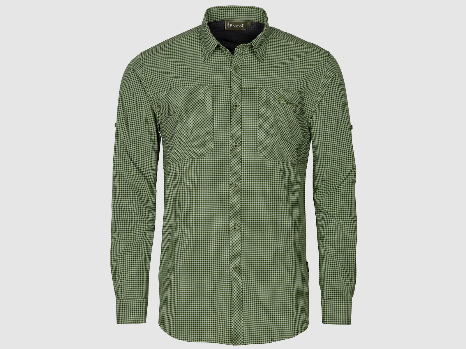 Pinewood Hemd Insect Safe Pine Green/ OffWhite