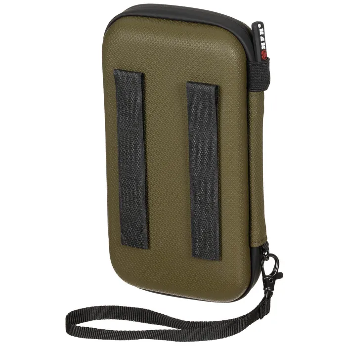 Petit étui rigide, avec boucles en velcro, olive, image 4 sur 4
