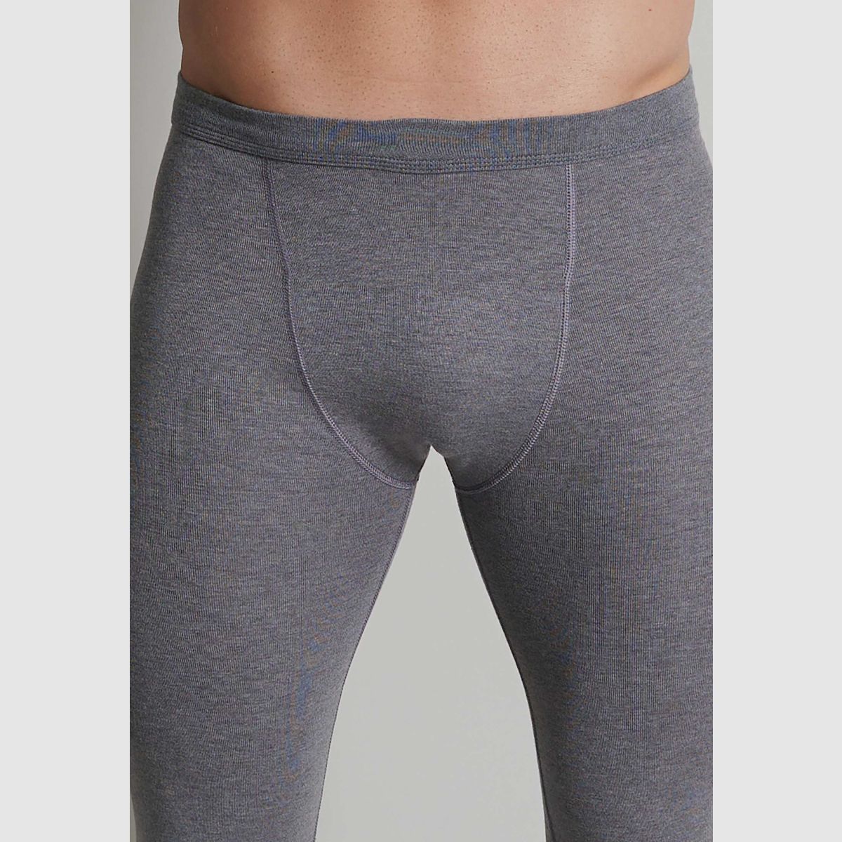 CECEBA Thermo Sport Unterhose Long Grau Dunkel Melange