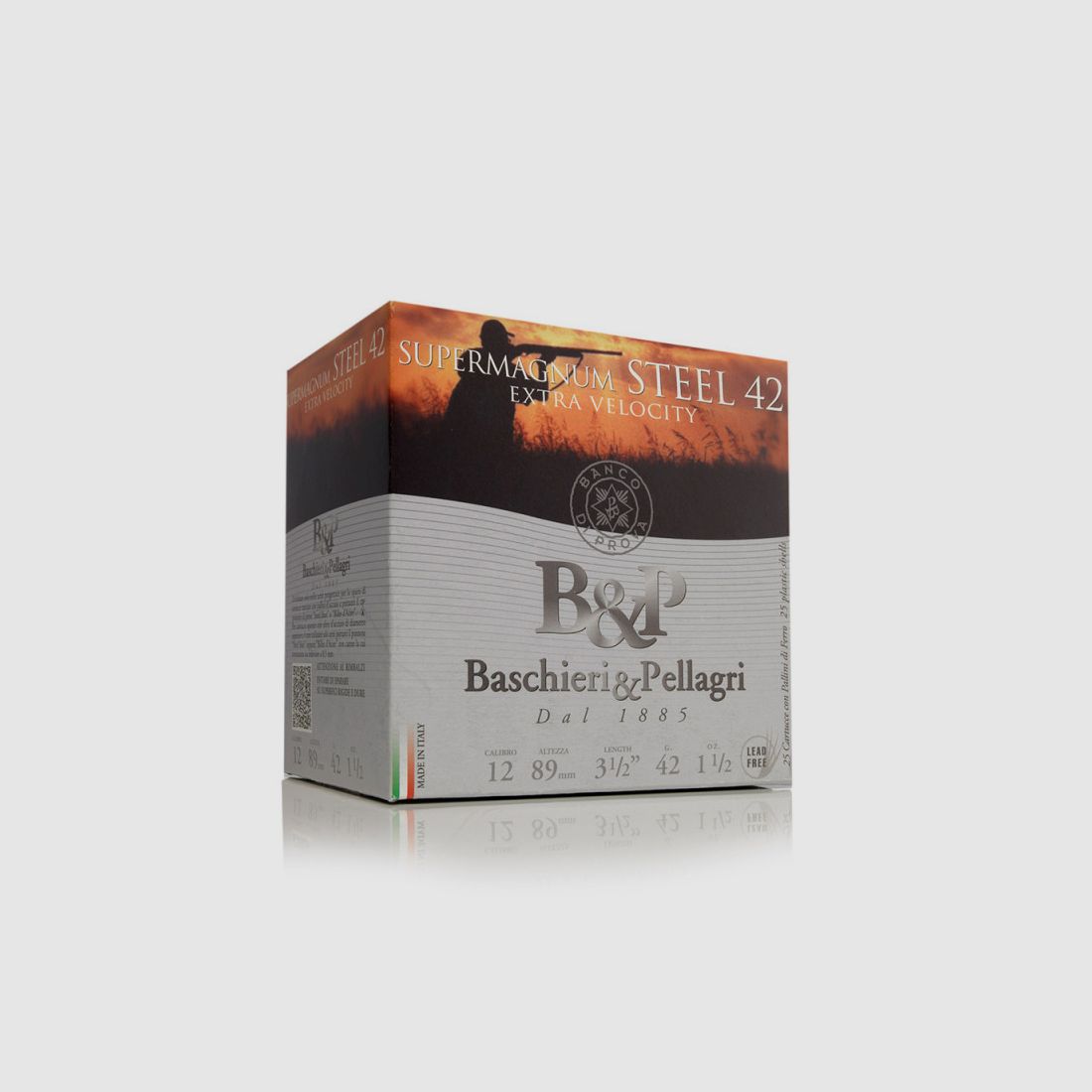 PATRONEN BASCHIERI&PELLAGRI SUPER MAGNUM STEEL 42 EXTRA VELOCITY