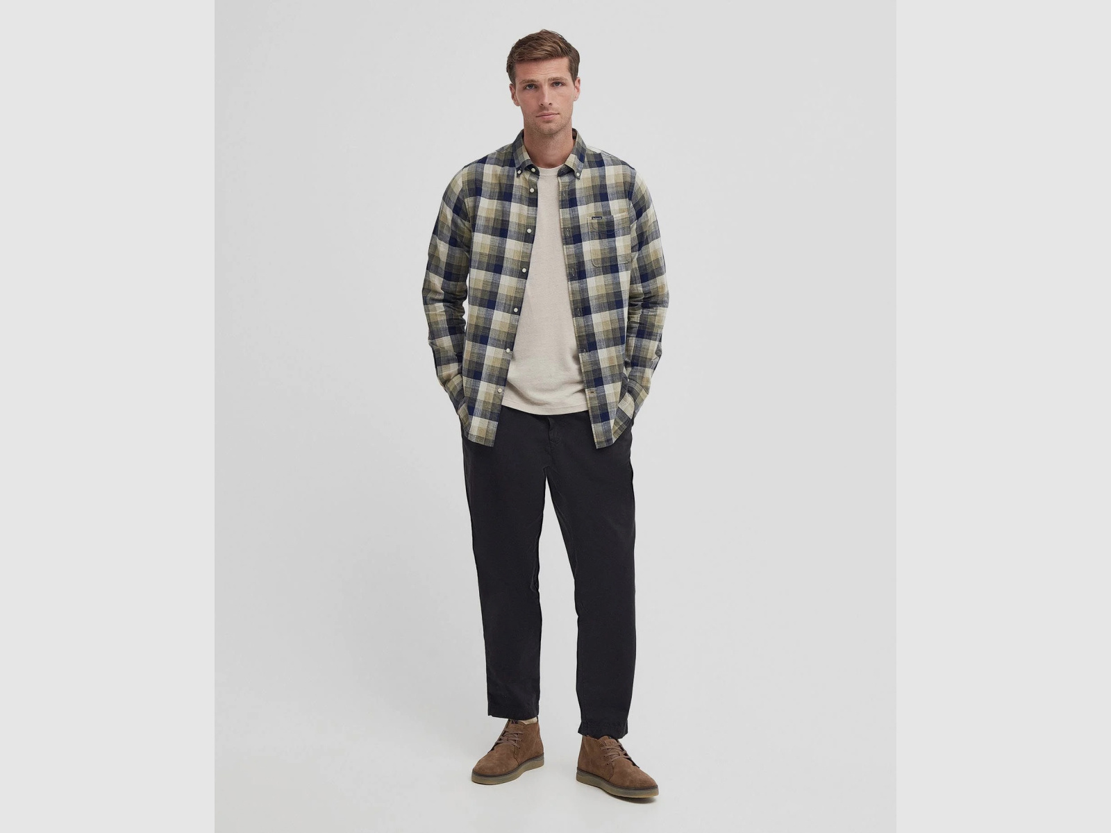 BARBOUR Hillroad Tailored Shirt Olijf