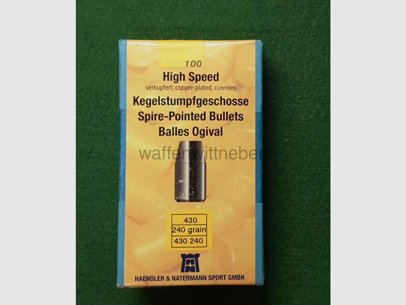 H&N (Haendler & Natermann) projectiles à pointe conique à grande vitesse (100 pièces)