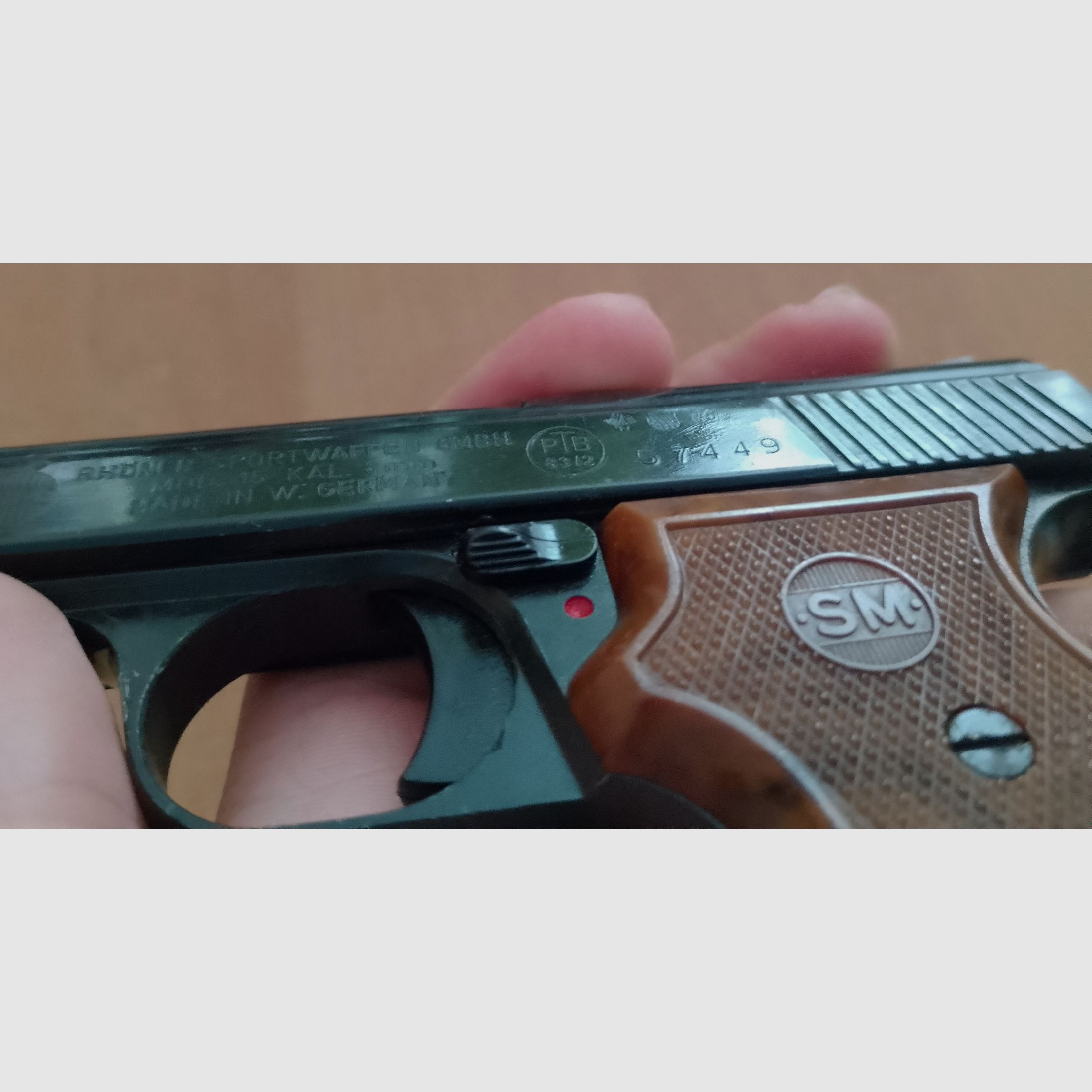 Alte Rhöner SM 15 Kal. 8 mm Knall im PTB 83/2